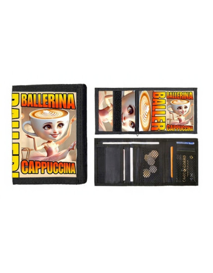 Ballerina Cappuccina Italian Brainrot Meme peňaženka obrázok 1