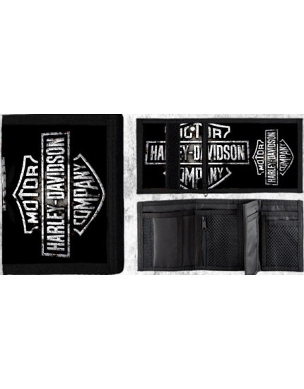 Harley Davidson Logo Black and White peňaženka obrázok 1