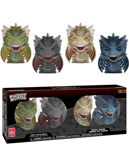 Dorbz - Game of Thrones - Rhaegal, Drogon, Viserion, Icy Viserion (4-Pack) obrázok 1