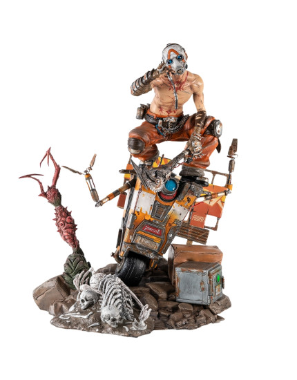 Borderlands 3 socha 1/6 Psycho and Claptrap Scale Diorama 40 cm obrázok 1
