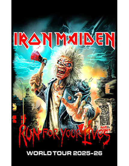 Iron Maiden - Run For Your Lives World Tour 2025–26 (vlajka) obrázok 1