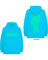 Billie Eilish - Logo and Blohsh (Neon Blue) (Back Print) (mikina)