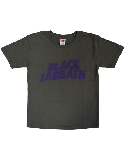 Black Sabbath - Wavy Logo (Charcoal Grey) (detské tričko) obrázok 1