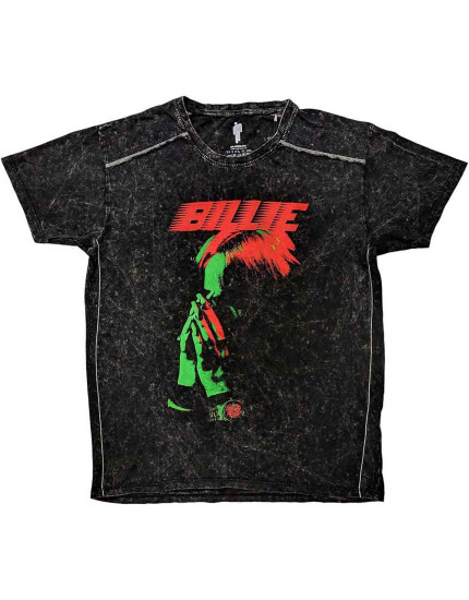 Billie Eilish - Hands Face (Black) (Wash Collection) (tričko) obrázok 1