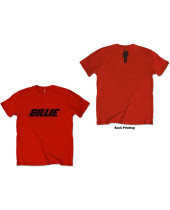 Billie Eilish - Racer Logo and Blohsh (Red) (Back Print) (tričko)