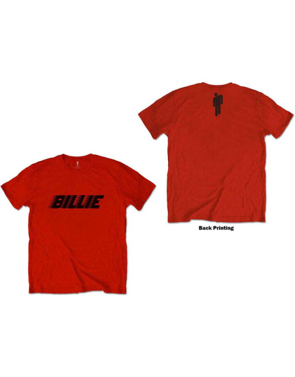 Billie Eilish - Racer Logo and Blohsh (Red) (Back Print) (tričko) obrázok 1