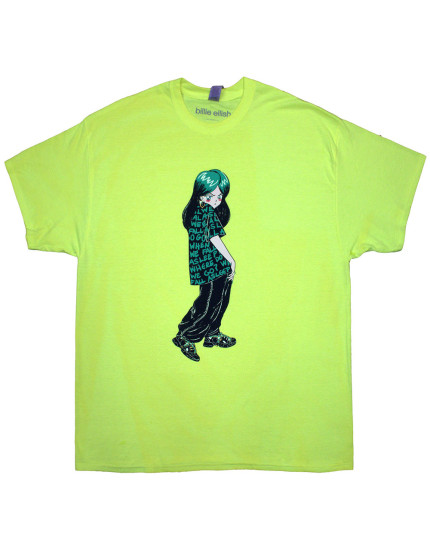 Billie Eilish - Anime Billie (Yellow) (tričko) obrázok 1