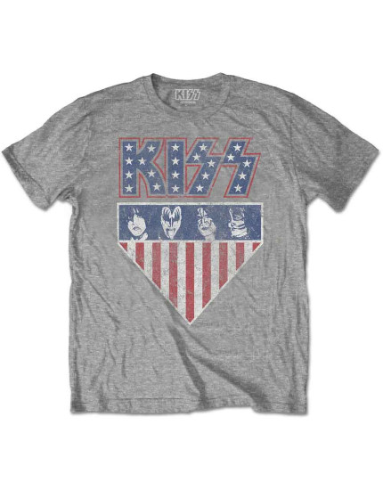 KISS - Stars And Stripes (Grey) (tričko) obrázok 1