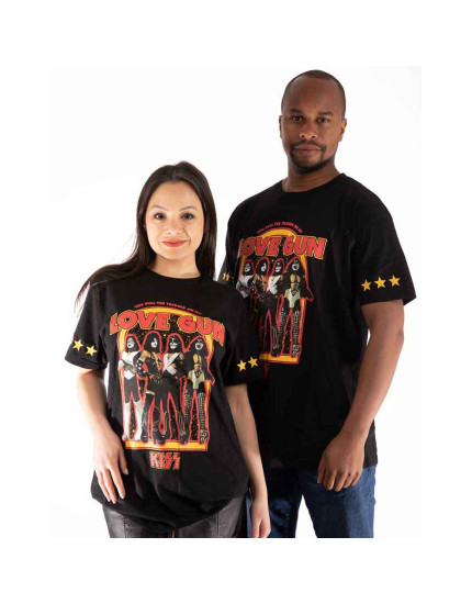 KISS - Love Gun Stars (Sleeve Print) (tričko) obrázok 1