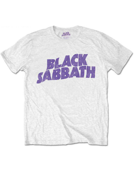 Black Sabbath - Wavy Logo (White) (detské tričko) obrázok 1