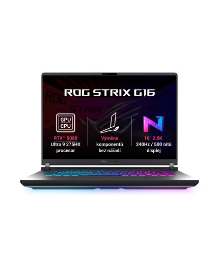 ASUS ROG Strix G16 / G615LW-NEBULA007W / U9-275HX / 16" / 2560x1600 / 32GB / 1TB / RTX 5080 / W11H obrázok 1