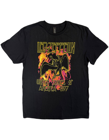 Led Zeppelin - Black Flames (Black) (tričko) obrázok 1