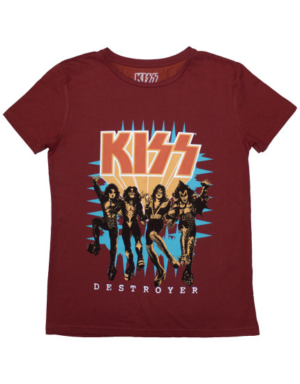 KISS - Destroyer 3D Logo (Red) (dámske tričko) obrázok 1
