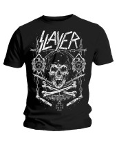 Slayer - Skull and Bones Revised (Black) (tričko)