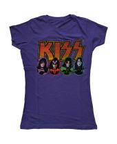 KISS - Logo, Faces, Icons (Purple) (dámske tričko)