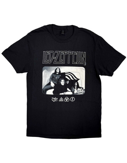 Led Zeppelin - Icon Logo Photo (Black) (tričko) obrázok 1