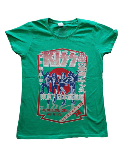 KISS - Destroyer Tour '78 (Green) (dámske tričko) obrázok 1