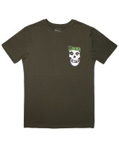Misfits - Mini Skull & Logo (Green) (tričko)