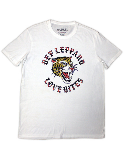 Def Leppard - Love Bites Circle (White) (tričko) obrázok 1