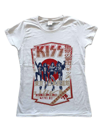 KISS - Destroyer Tour '78 (White) (dámske tričko) obrázok 1