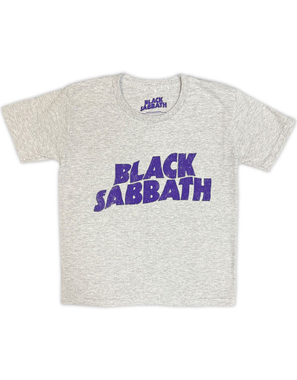 Black Sabbath - Wavy Logo (Heather Grey) (detské tričko) obrázok 1