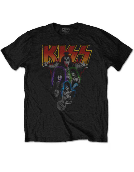 KISS - Neon Band (Black) (tričko) obrázok 1