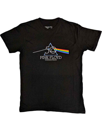 Pink Floyd - 50th Prism Logo (Black) (tričko) obrázok 1