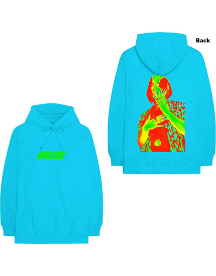 Billie Eilish - Thermal Photo (Neon Blue) (Back Print) (mikina) obrázok 1