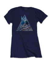 Def Leppard - Triangle Logo (Navy Blue) (dámske tričko)
