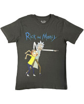 Rick and Morty - Grab And Point (Charcoal Grey) (tričko)