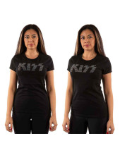 KISS - Logo (Black) (Embellished) (dámske tričko)