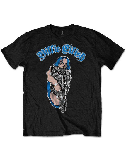 Billie Eilish - Bling Glitter Print (Black) (Embellished) (detské tričko) obrázok 1