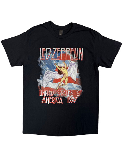 Led Zeppelin - Stars and Stripes USA 77 (Black) (tričko) obrázok 1