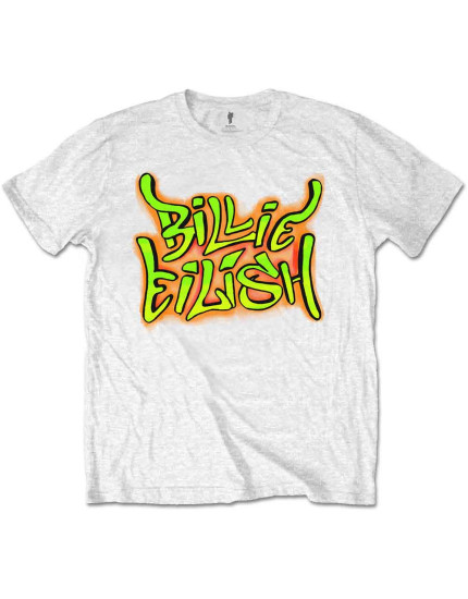 Billie Eilish - Graffiti (White) (tričko) obrázok 1