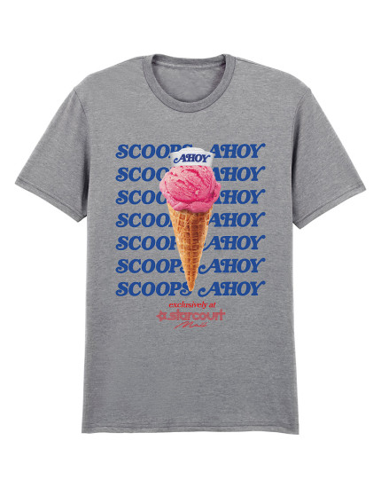 Stranger Things - Scoop Ahoy Ice Cream (Grey) (tričko) obrázok 1