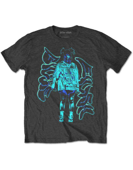 Billie Eilish - Neon Graffiti Logo (Charcoal Grey) (tričko) obrázok 1