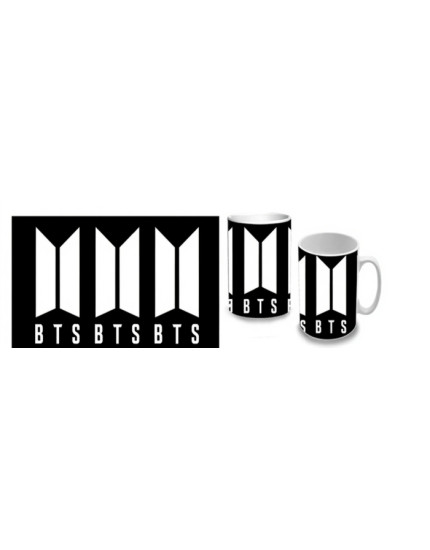 BTS Beyond The Scene - White Logo hrnček obrázok 1