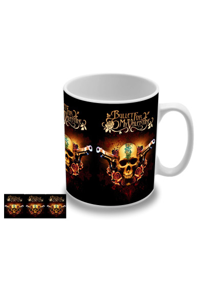 Bullet For My Valentine - Skull and Guns hrnček obrázok 1