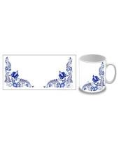 Hrnček s modrým ľudovým vzorom (cibuľový štýl) hrnček