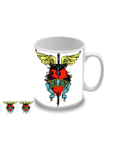 Bon Jovi Logo White hrnček