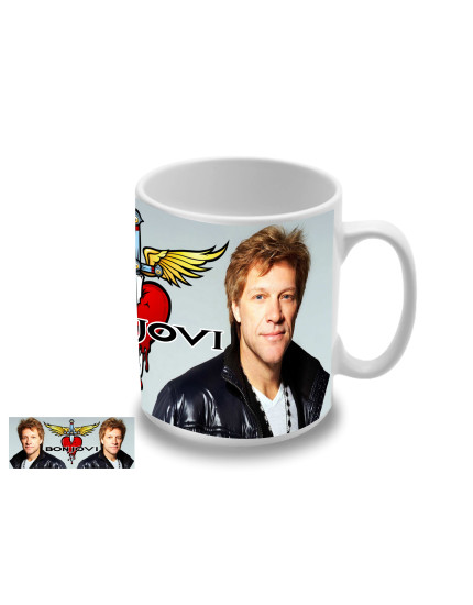Bon Jovi Jon and Logo hrnček obrázok 1