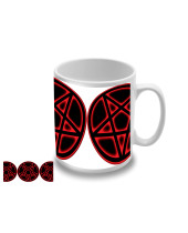 Pentagram - Black Red Motive hrnček