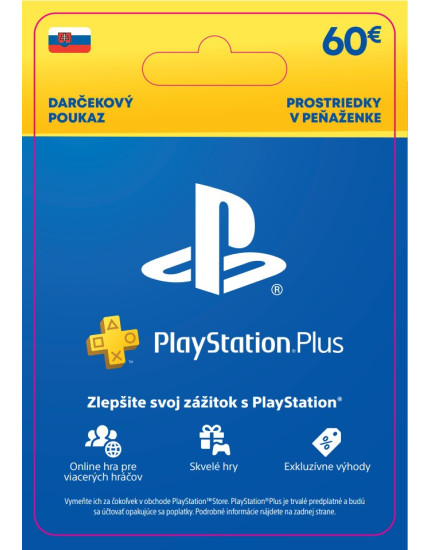 PlayStation Plus Essential Gift Card 60 € (12M členstvo) (digitálny produkt) obrázok 1